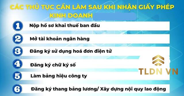 Có khá nhiều công việc cần làm sau khi nhận giấy đăng ký kinh doanh